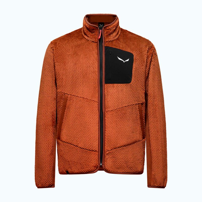 Vyriškas žygio džemperis Salewa Puez Warm Full Zip bombay brown