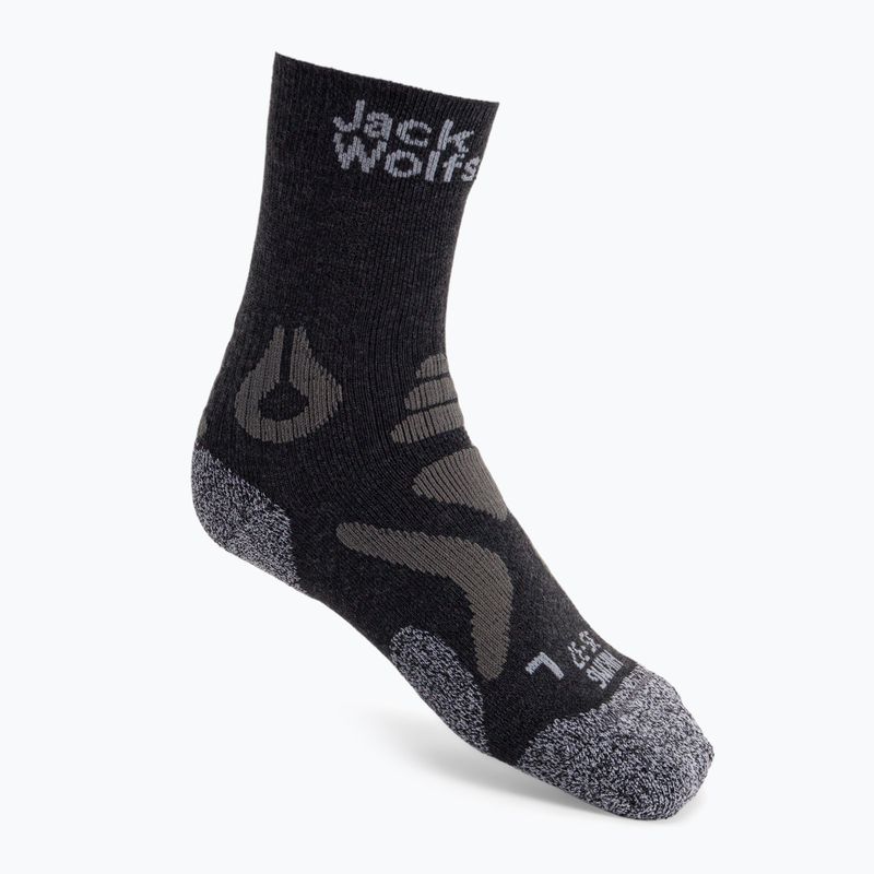Jack Wolfskin Hiking Pro Classic Cut tamsiai pilkos trekingo kojinės 1904102_6320_357