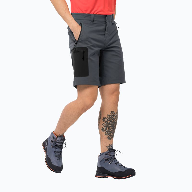 Jack Wolfskin vyriški Active Track trekingo šortai pilkos spalvos 1503791_6116