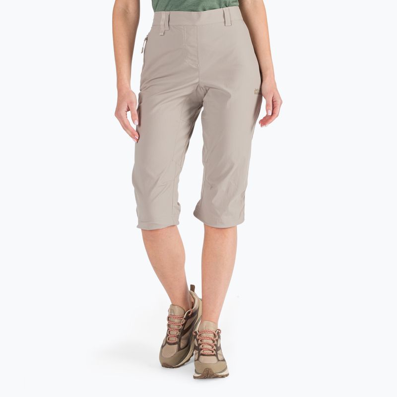 Jack Wolfskin moteriški Activate Light 3/4 softshello šortai beige 1503721_5041