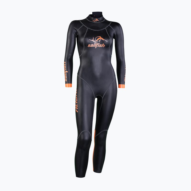 Moteriškas triatlono hidrokostiumas sailfish Atlantic 2 black/orange