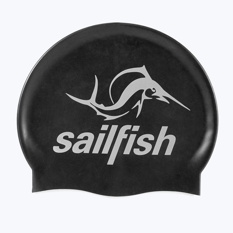Sailfish SILIKONINĖ KEPURĖ plaukimo kepurė juoda 2