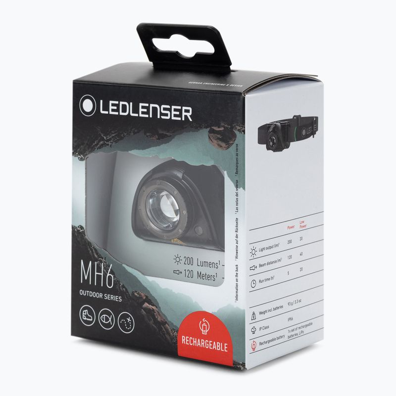 Ledlenser MH6 priekinis žibintas juodas 501512