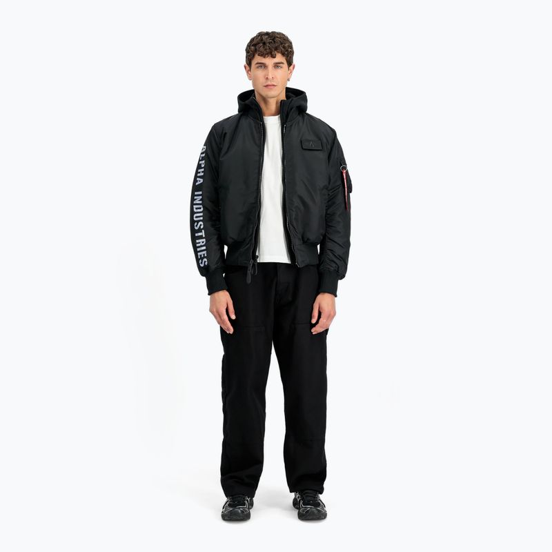Vyriška striukė Alpha Industries MA-1 D-Tec Sleeve Embroidery Bomber black/reflective 2