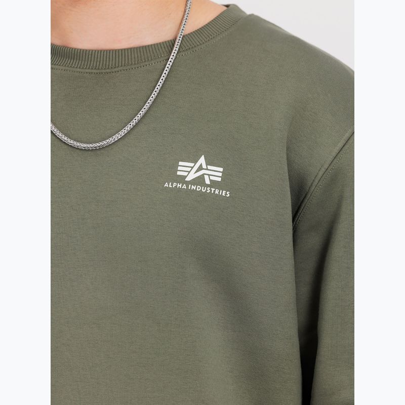 Vyriškas džemperis Alpha Industries Basic Small Logo dark olive 4