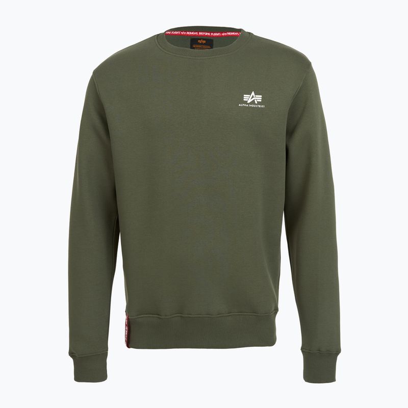 Vyriškas džemperis Alpha Industries Basic Small Logo dark olive 5