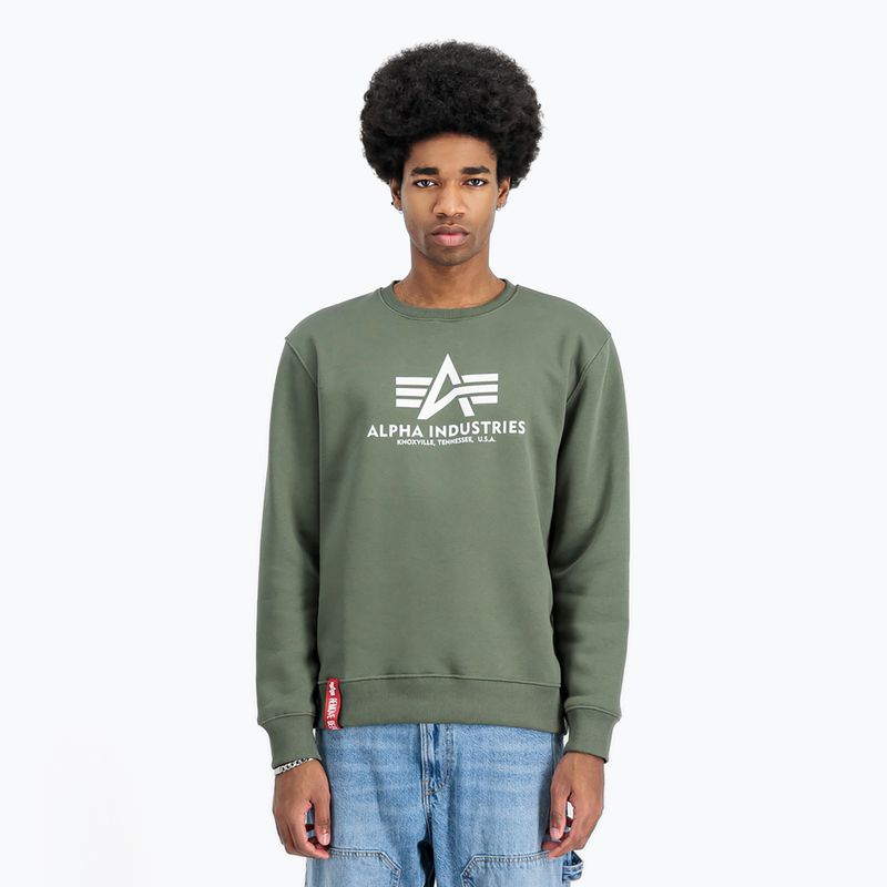 Vyriškas džemperis Alpha Industries Basic dark olive