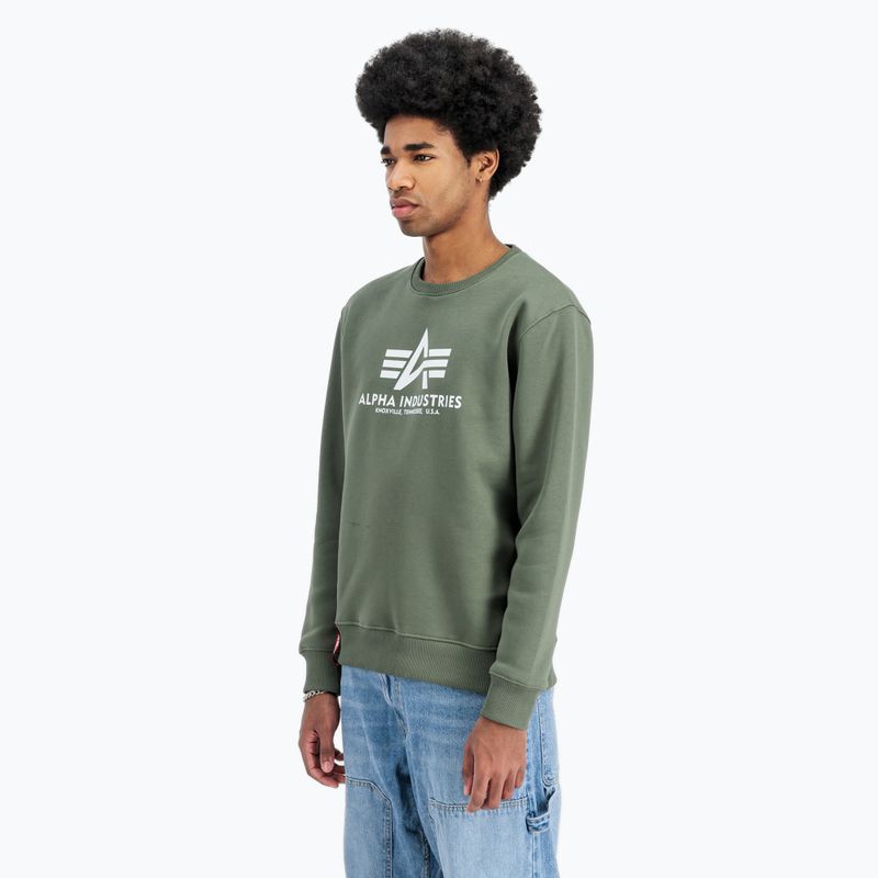 Vyriškas džemperis Alpha Industries Basic dark olive 4