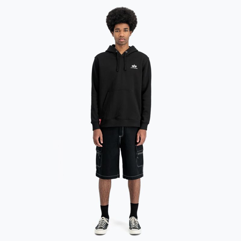 Vyriškas džemperis Alpha Industries Basic Small Logo Hoodie black 2