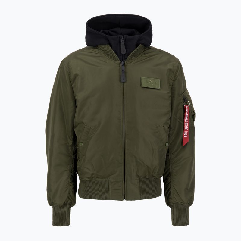 Alpha Industries MA-1 D-Tec vyriška striukė tamsiai žalia / juoda