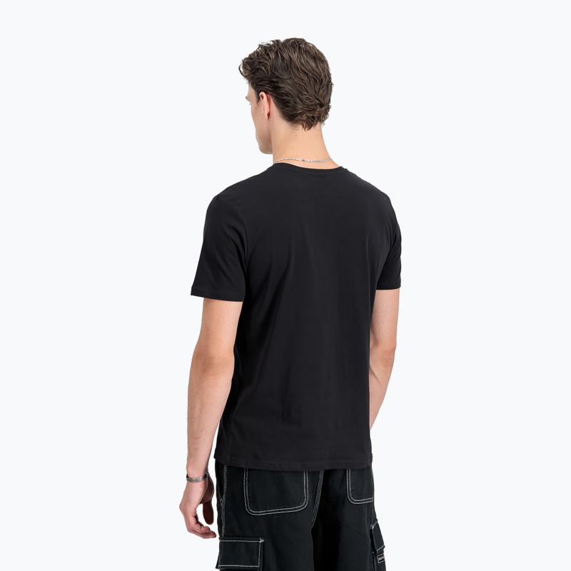 Vyriški marškinėliai Alpha Industries Basic Small Logo black/neon orange 3