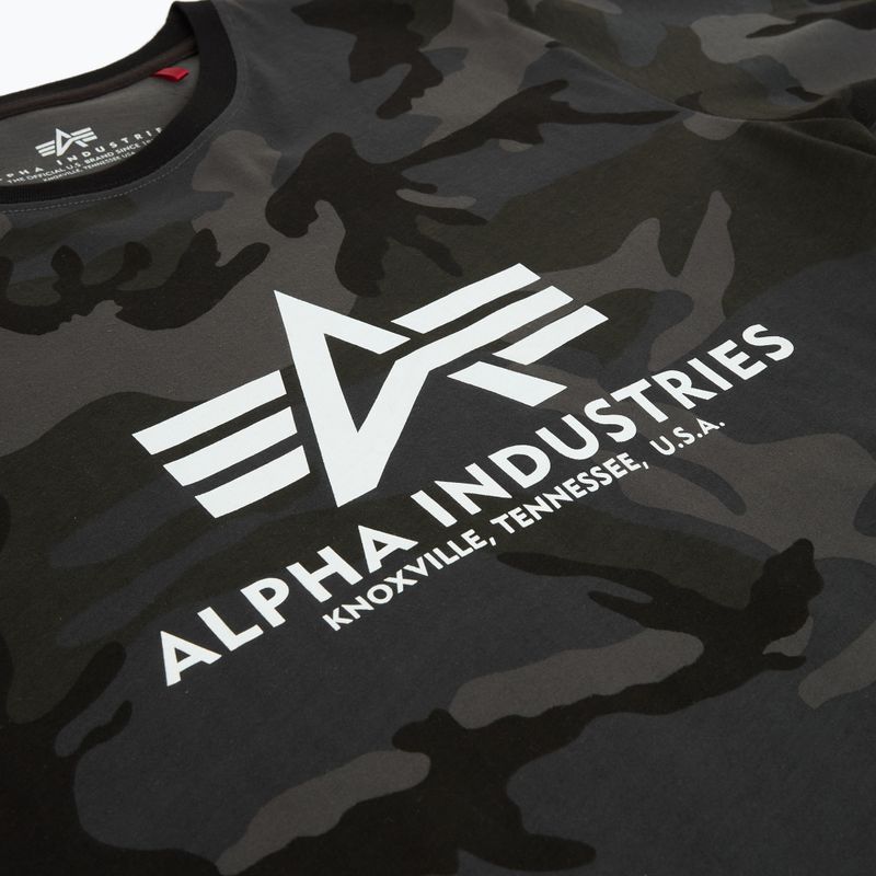 Vyriški polo marškinėliai Alpha Industries Basic Camo black camo 3