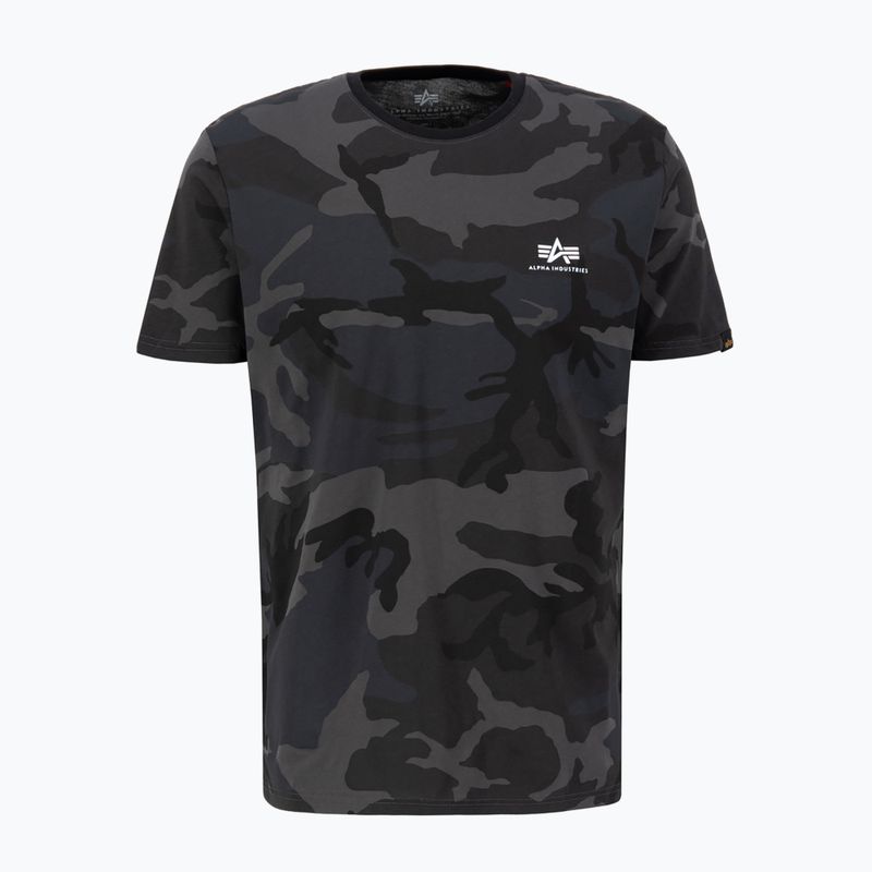 Vyriški marškinėliai Alpha Industries Basic Small Logo Camo black camo 4