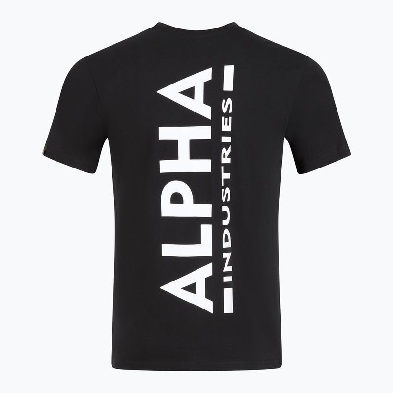 Vyriški marškinėliai Alpha Industries Backprint black 2
