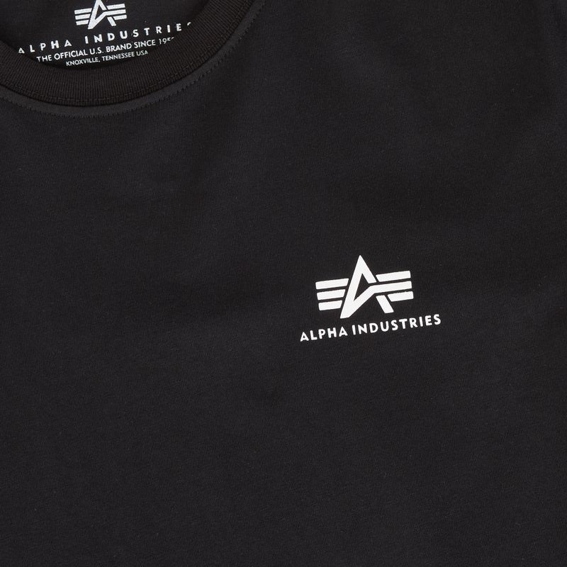 Vyriški marškinėliai Alpha Industries Backprint black 3