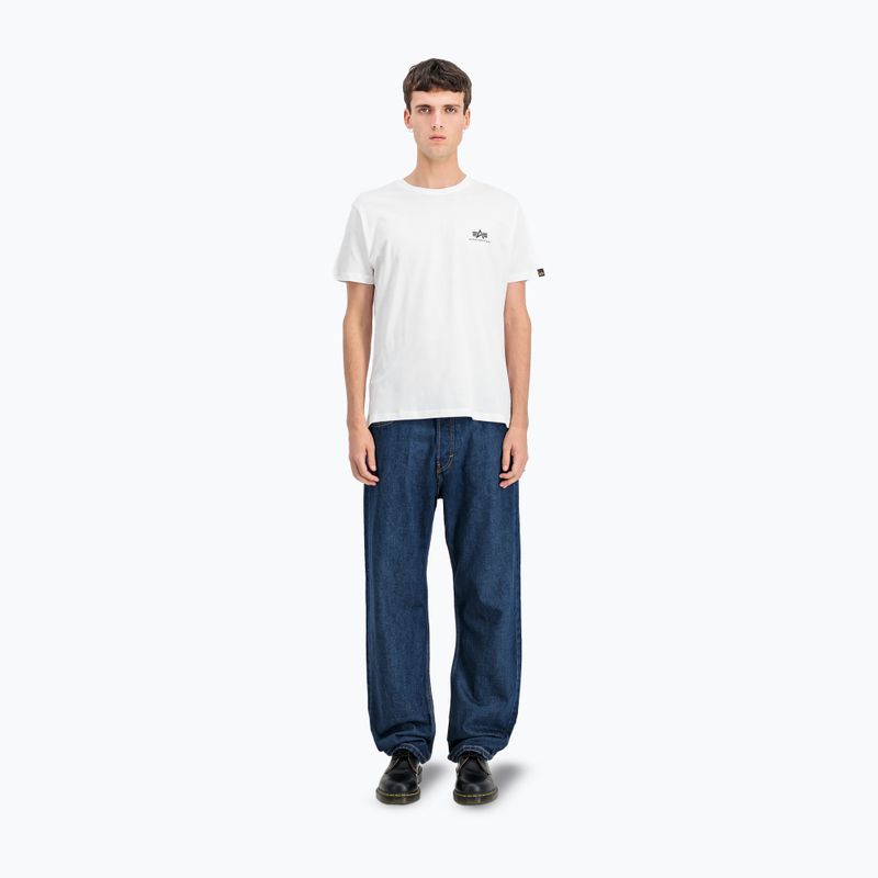 Vyriški marškinėliai Alpha Industries Backprint white 2