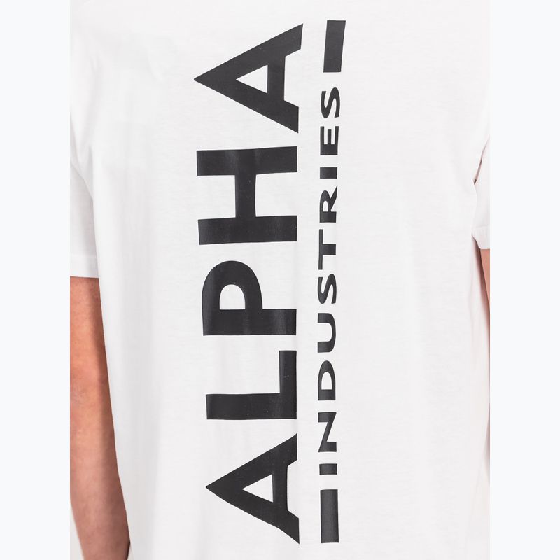 Vyriški marškinėliai Alpha Industries Backprint white 7