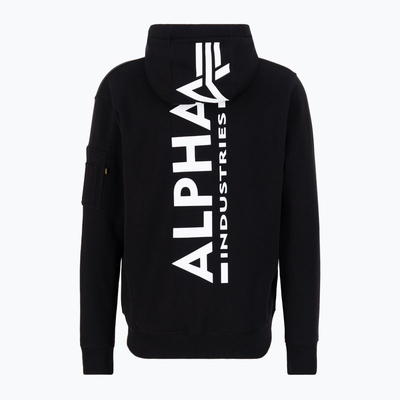 Vyriškas džemperis Alpha Industries Back Print Zip black 2