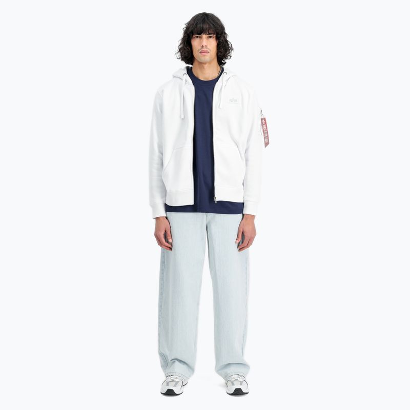 Vyriškas džemperis Alpha Industries Back Print Zip white 2