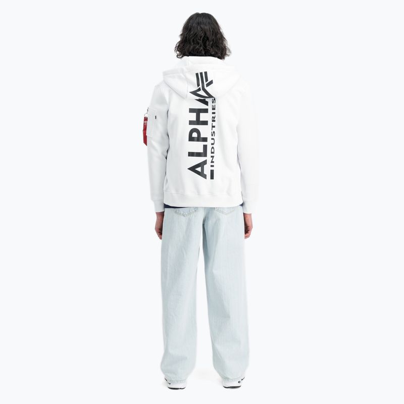 Vyriškas džemperis Alpha Industries Back Print Zip white 3