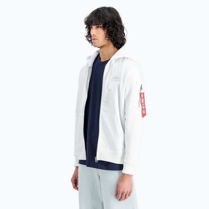 Vyriškas džemperis Alpha Industries Back Print Zip white 4