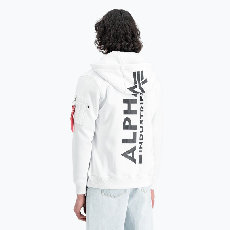 Vyriškas džemperis Alpha Industries Back Print Zip white 5
