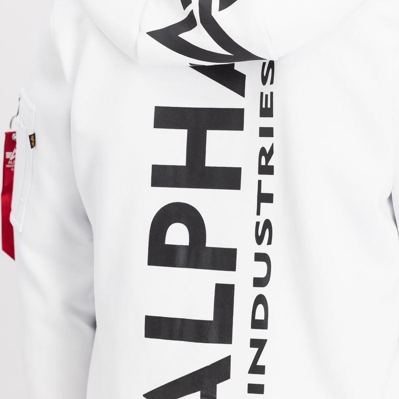 Vyriškas džemperis Alpha Industries Back Print Zip white 7