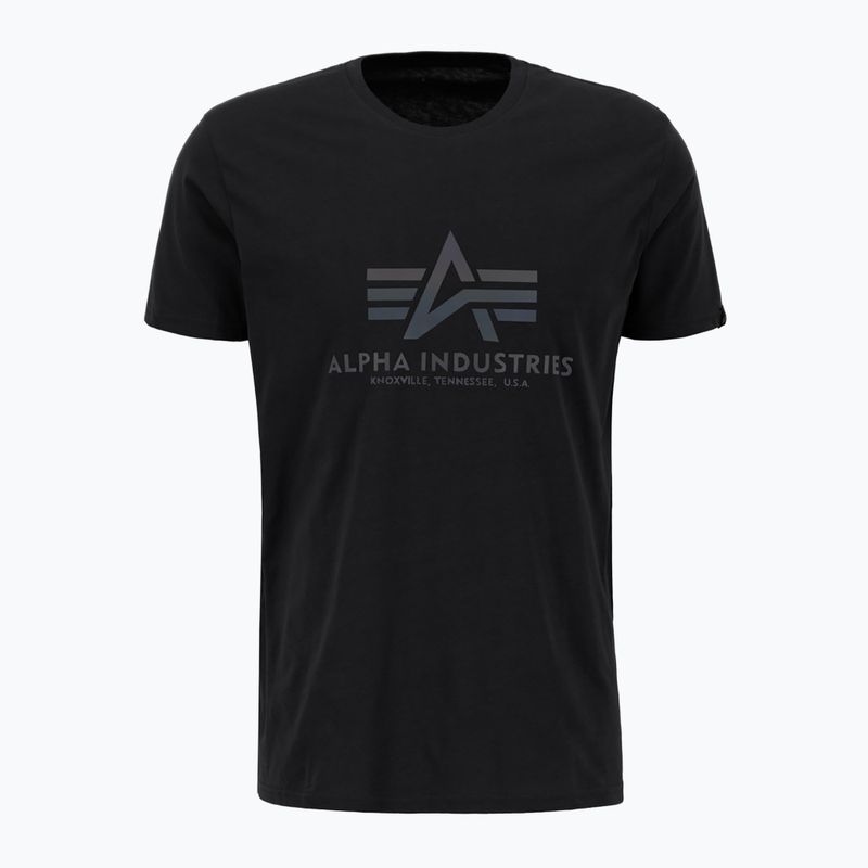 Vyriški marškinėliai Alpha Industries Basic Rainbow Reflective black 3