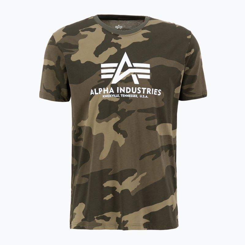 Vyriški marškinėliai Alpha Industries Basic Camo olive camo