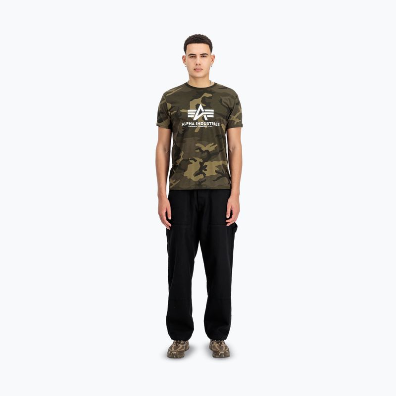 Vyriški polo marškinėliai Alpha Industries Basic Camo olive camo 2