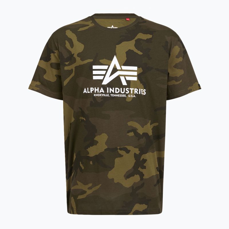 Vyriški polo marškinėliai Alpha Industries Basic Camo olive camo 3