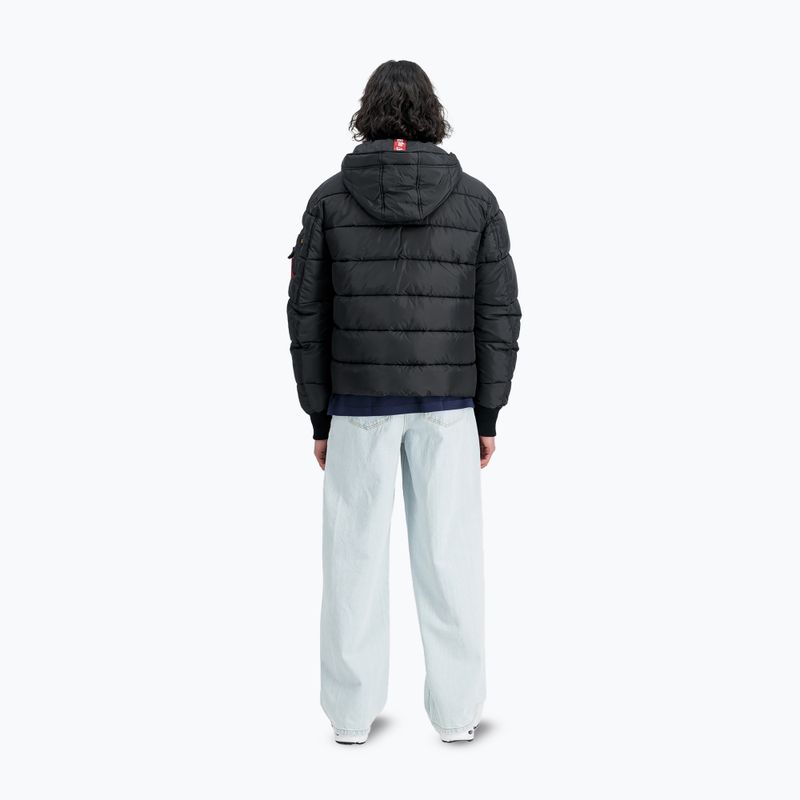 Vyriška striukė Alpha Industries Hooded Puffer Faux Down black 3