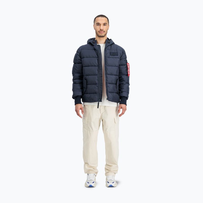 Vyriška striukė Alpha Industries Hooded Puffer Faux Down rep.blue 2