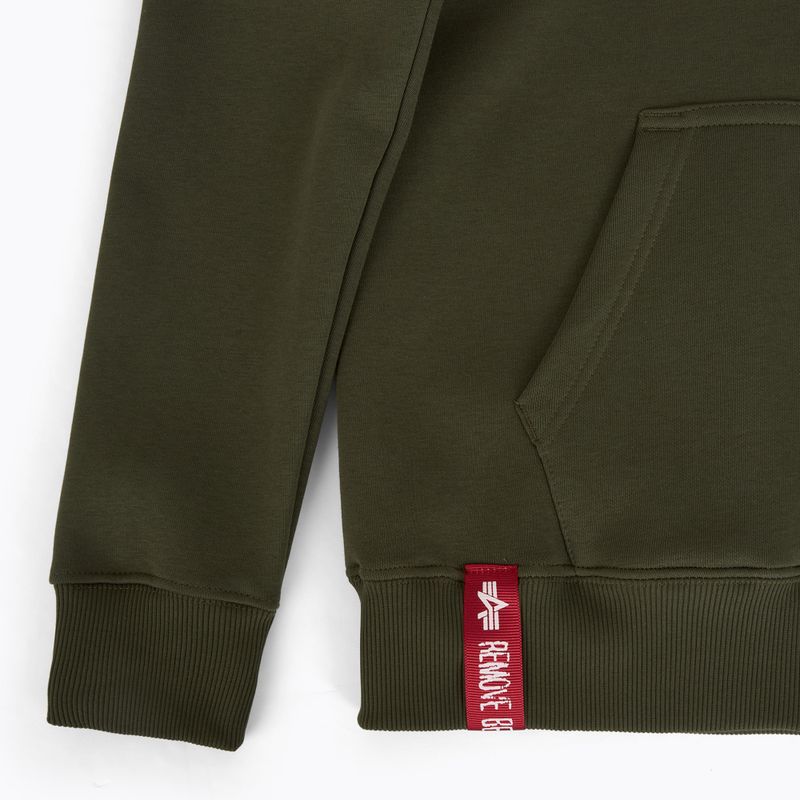 Vyriškas džemperis Alpha Industries Basic Zip SL dark olive 3