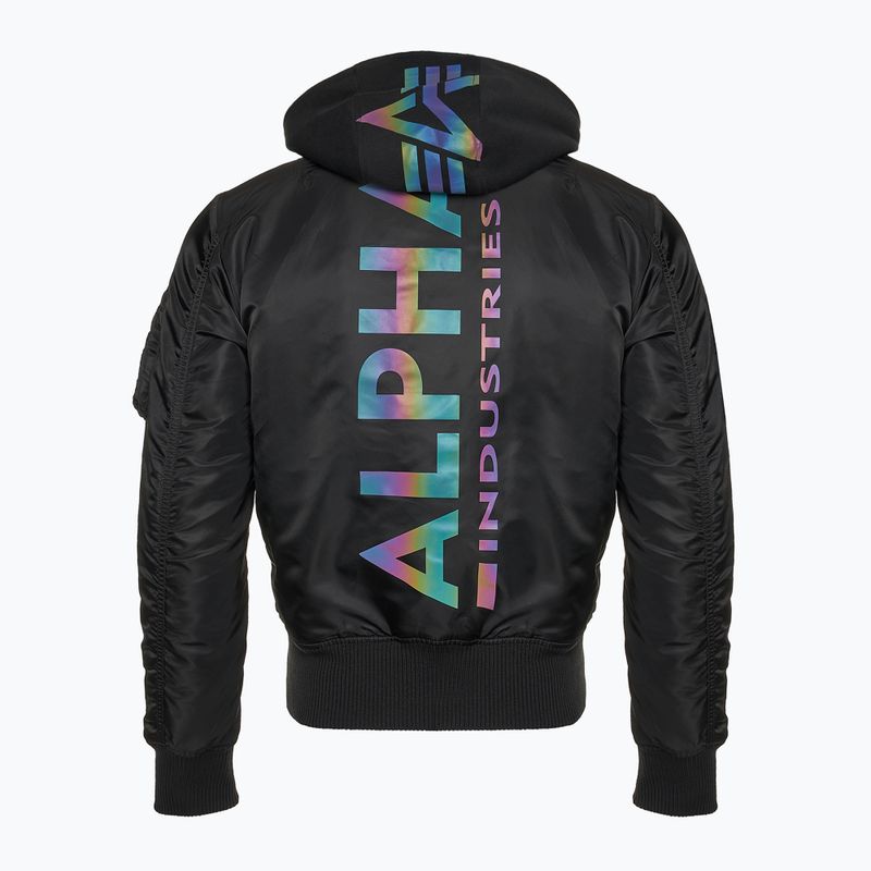 Alpha Industries vyriška striukė MA-1 ZH Back Print black / rainbow reflective 2