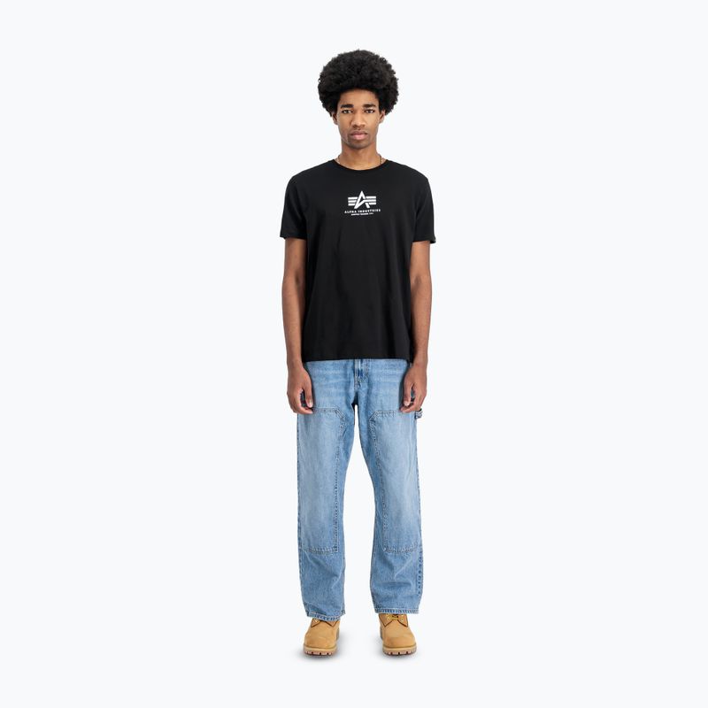 Vyriški marškinėliai Alpha Industries Basic Mid Logo black 2