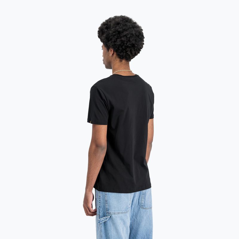Vyriški marškinėliai Alpha Industries Basic Mid Logo black 5