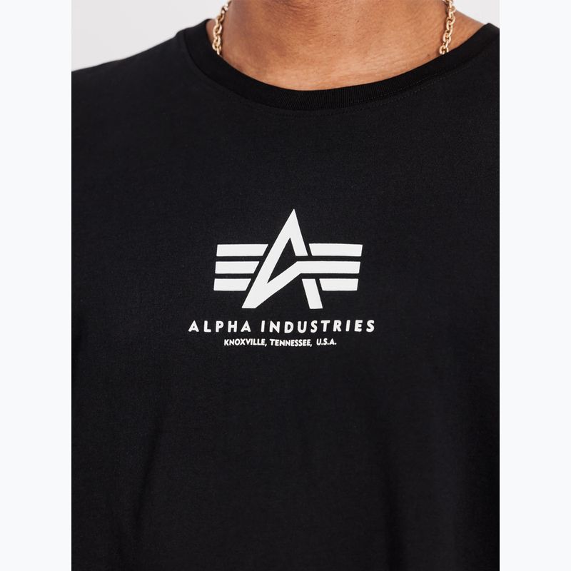 Vyriški marškinėliai Alpha Industries Basic Mid Logo black 6