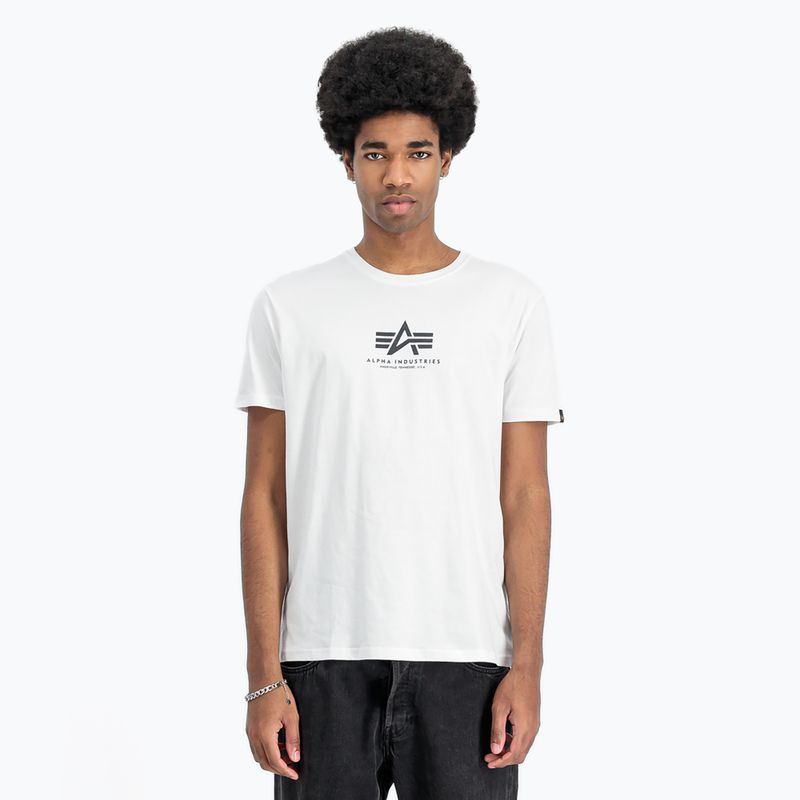 Vyriški marškinėliai Alpha Industries Basic Mid Logo white
