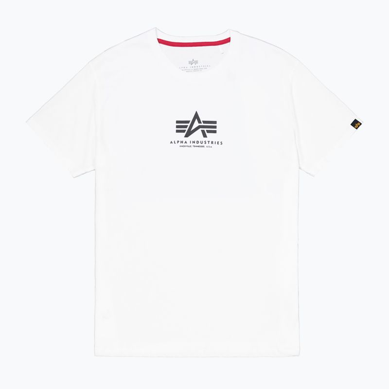 Vyriški marškinėliai Alpha Industries Basic Mid Logo white 7