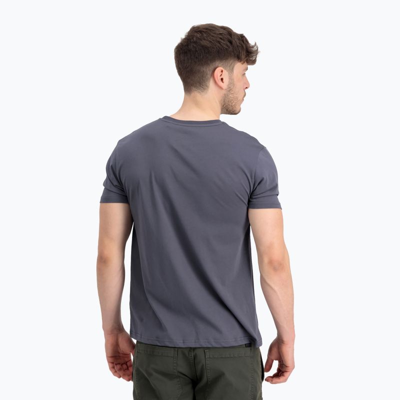 Vyriški marškinėliai Alpha Industries Basic Mid Logo greyblack/black 3