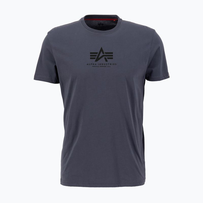 Vyriški marškinėliai Alpha Industries Basic Mid Logo greyblack/black 4
