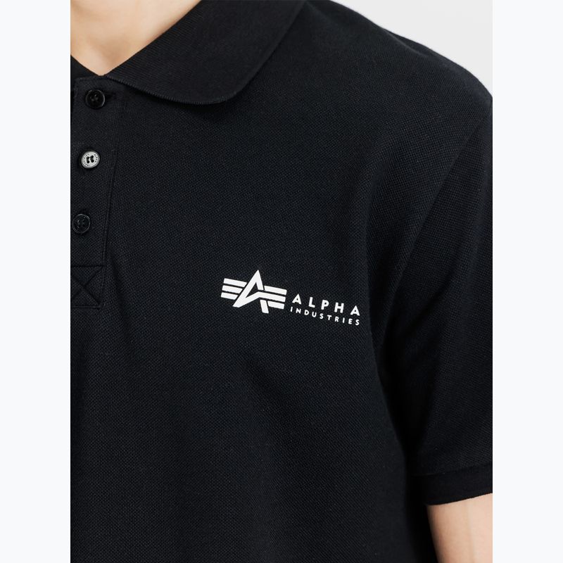 Alpha Industries Basic Polo Small Logo marškinėliai juodi 5