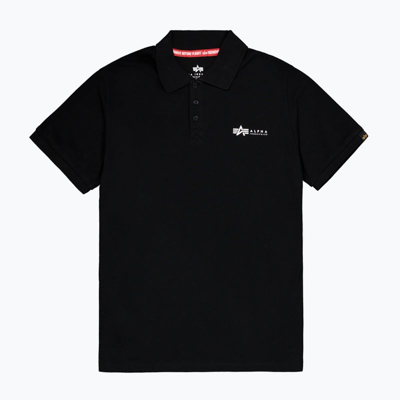 Alpha Industries Basic Polo Small Logo marškinėliai juodi 6