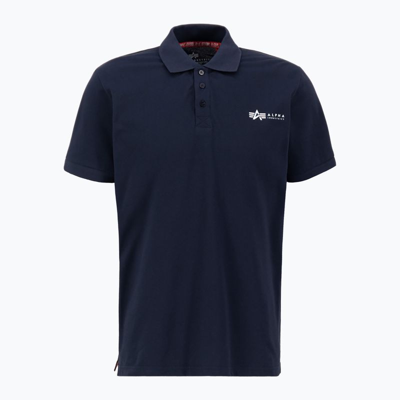 Alpha Industries Basic Basic Polo Small Logo marškinėliai su logotipu, mėlynos spalvos 2