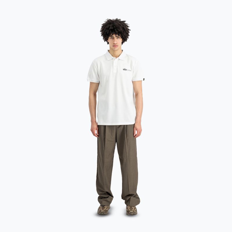 Alpha Industries Basic Basic Polo Small Logo marškinėliai balta 2