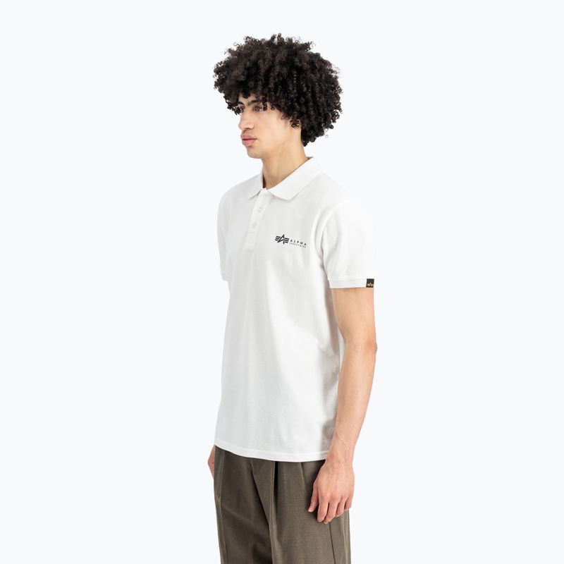 Alpha Industries Basic Basic Polo Small Logo marškinėliai balta 3