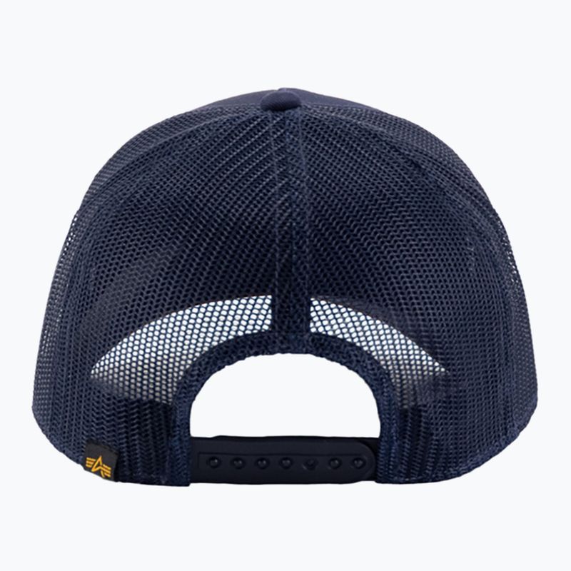 Vyriška kepuraitė su snapeliu Alpha Industries Label Trucker rep.blue 2