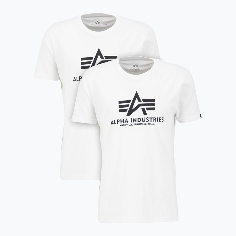 Vyriški marškinėliai Alpha Industries Basic T 2 vnt. white