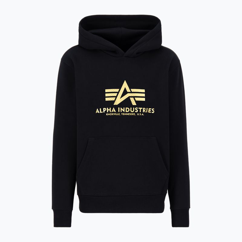 Vyriškas džemperis Alpha Industries Basic Carbon Hoody black/gold 3